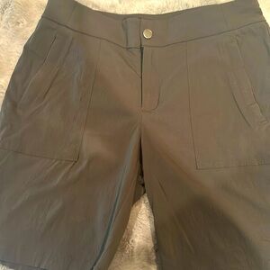 Athleta quick dry shorts, dark olive green, size 6